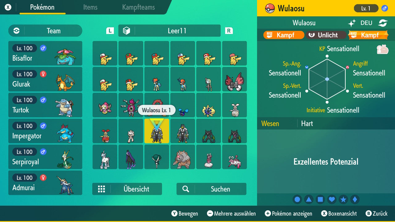 #892 Shiny Wulaosu Fokussierter Stil SV