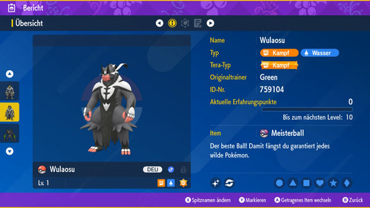 #892 Shiny Wulaosu Fließender Stil SV