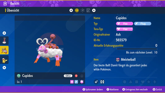 #905 Shiny Cupidos Tiergeistform SV