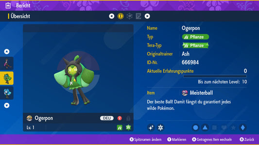 #1017 Shiny Ogerpon Türkisgrüne Maske SV