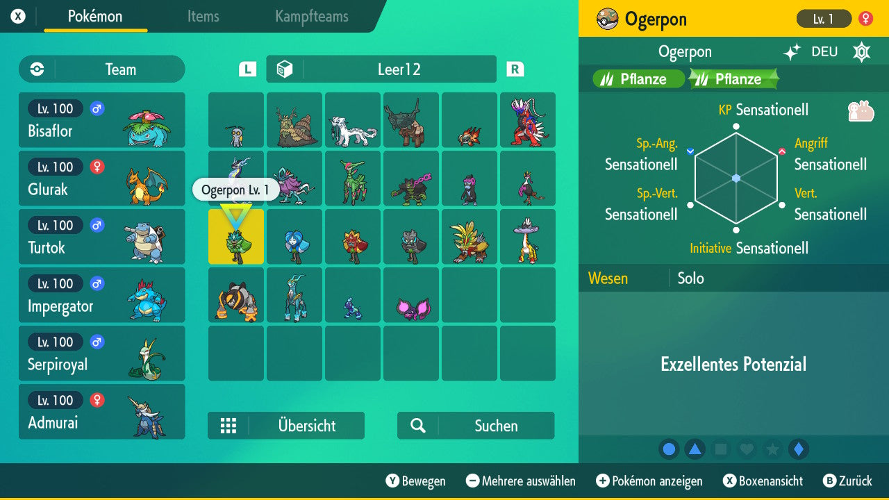 #1017 Shiny Ogerpon Türkisgrüne Maske SV