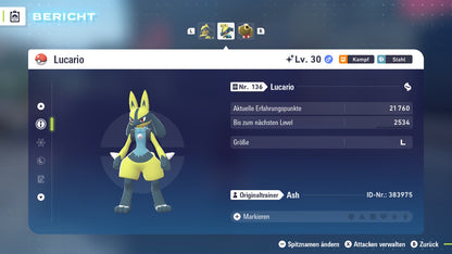#448 Lucario PVE ZA