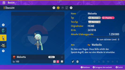 #648 Meloetta PVP SV