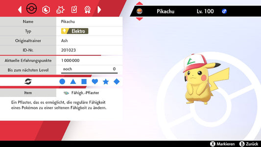 #025 Pikachu Original-Kappe SnS