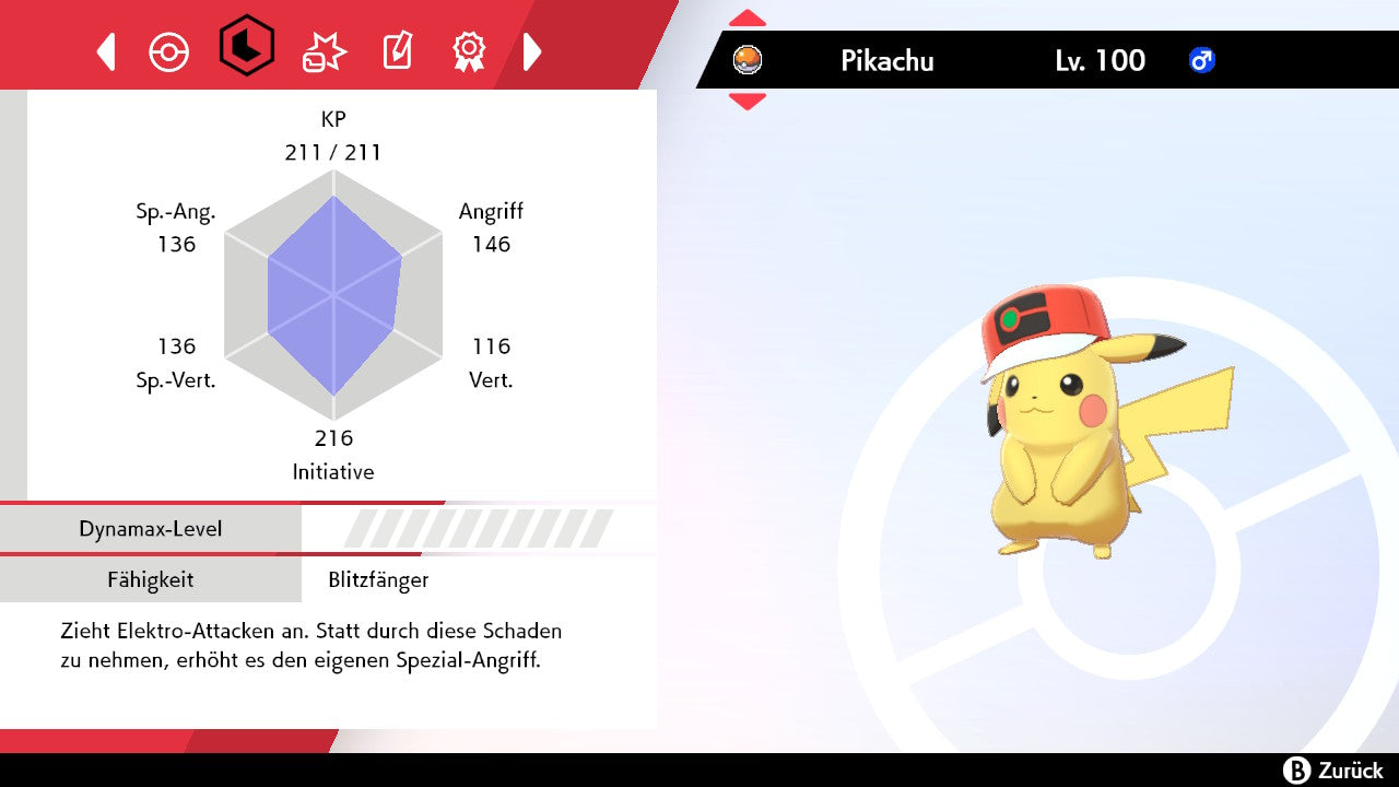 #025 Pikachu Weltreise-Kappe SnS