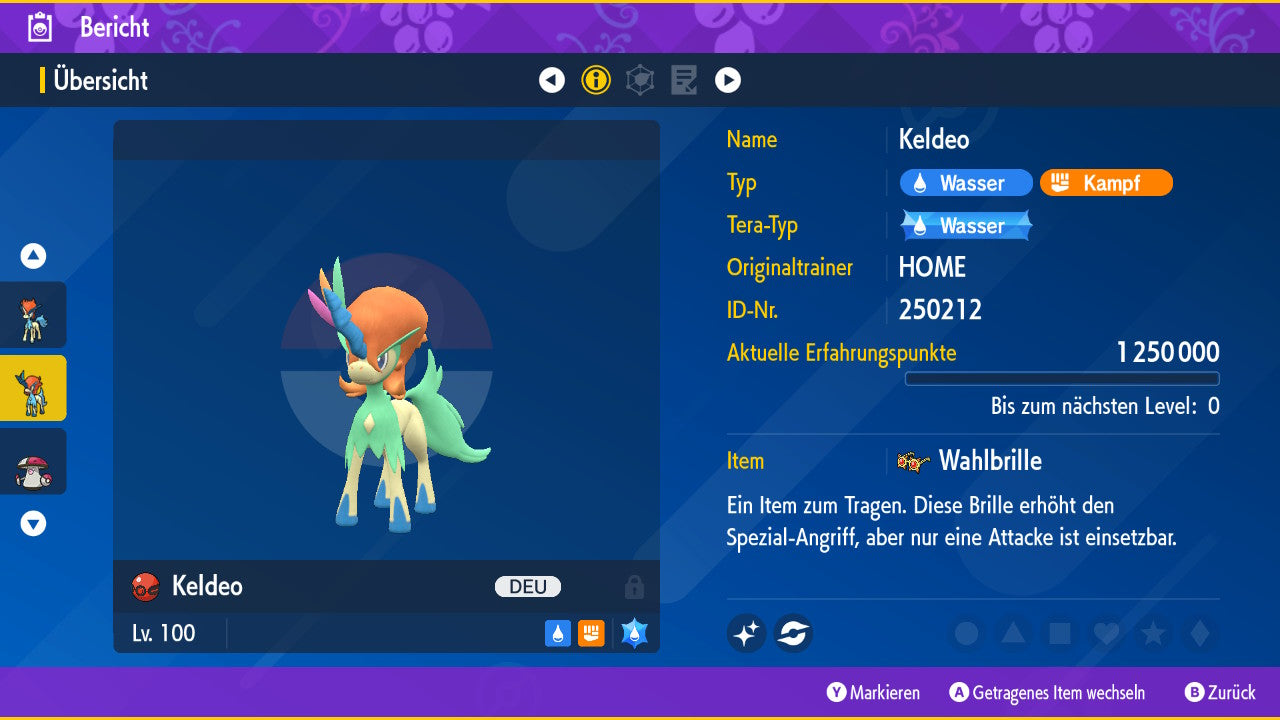 #647 Keldeo Resolutform PVP SV