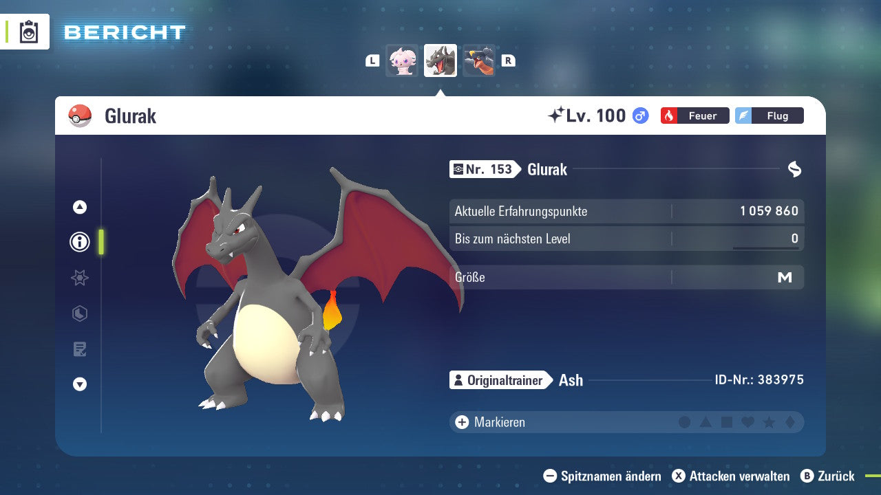 Ranked Team Nr. 1: #006 Glurak #445 Knakrack #448 Lucario PVP ZA