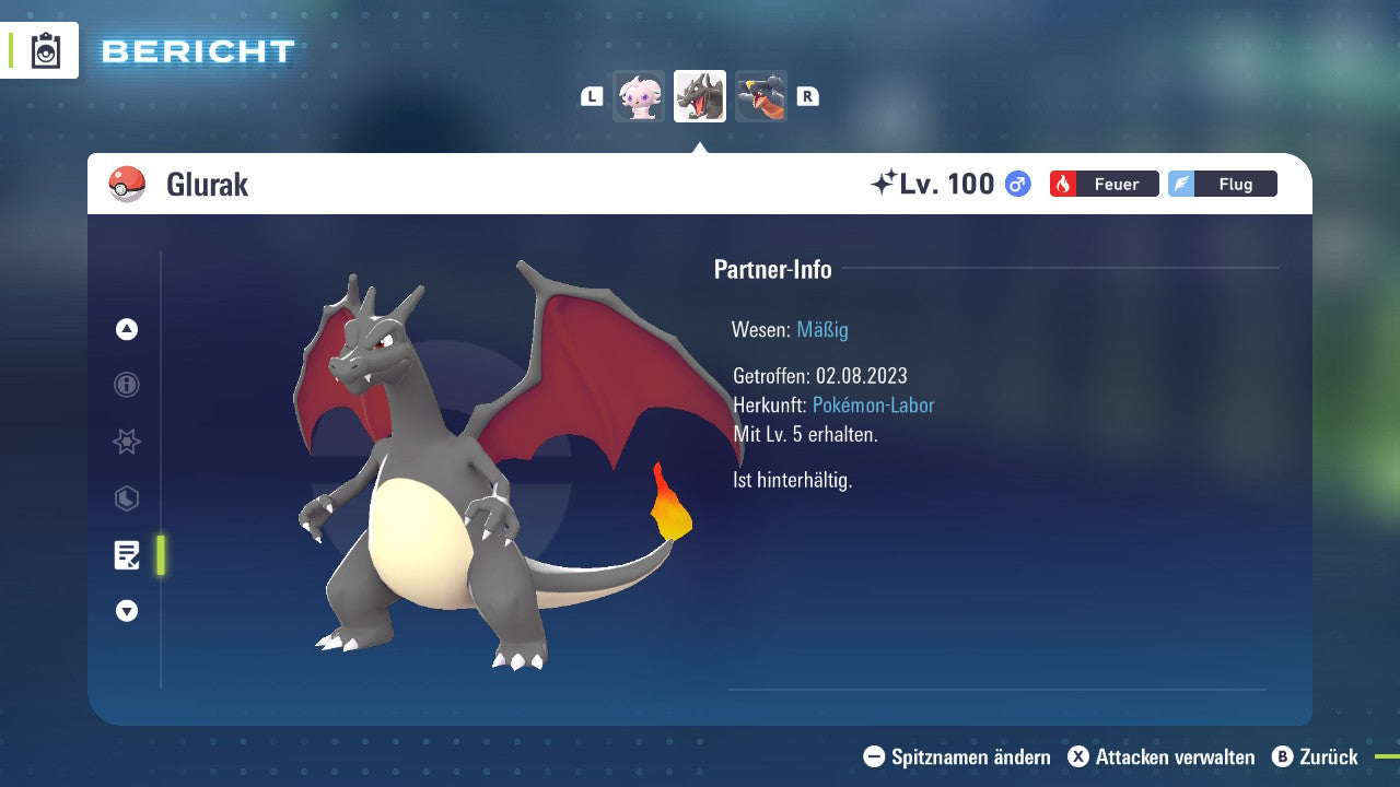 Ranked Team Nr. 1: #006 Glurak #445 Knakrack #448 Lucario PVP ZA