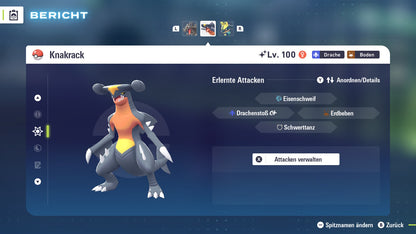 Ranked Team Nr. 1: #006 Glurak #445 Knakrack #448 Lucario PVP ZA