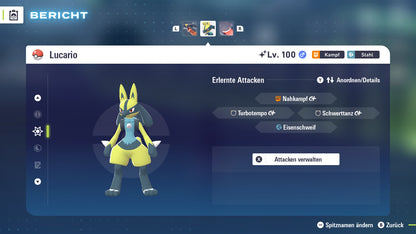 Ranked Team Nr. 1: #006 Glurak #445 Knakrack #448 Lucario PVP ZA