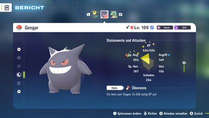 Ranked Team Nr. 2: #094 Gengar #149 Dragoran #658 Quajutsu PVP ZA