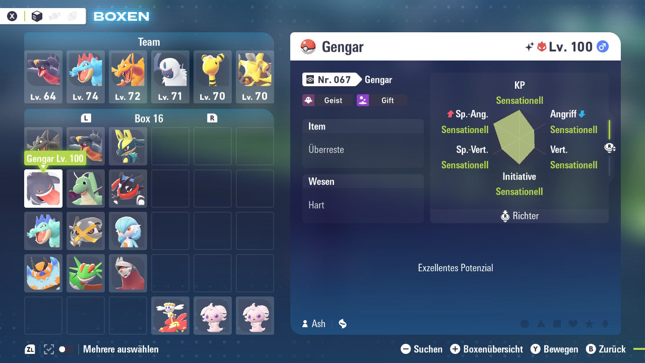 Ranked Team Nr. 2: #094 Gengar #149 Dragoran #658 Quajutsu PVP ZA