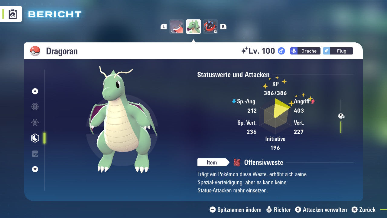 Ranked Team Nr. 2: #094 Gengar #149 Dragoran #658 Quajutsu PVP ZA