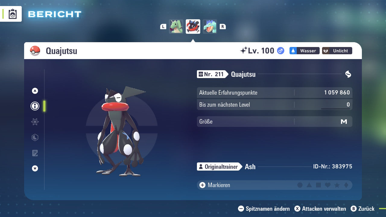 Ranked Team Nr. 2: #094 Gengar #149 Dragoran #658 Quajutsu PVP ZA