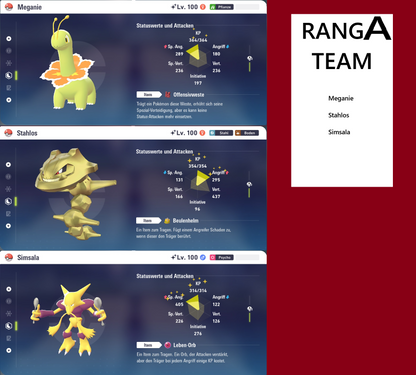 Ranked Team Nr. 8: #154 Meganie #208 Stahlos #065 Simsala PVP ZA