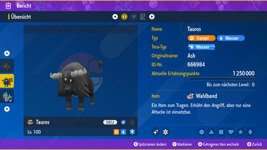 #128 Tauros Flood Variant PVP