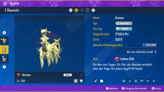 #493 Arceus Normal PVP