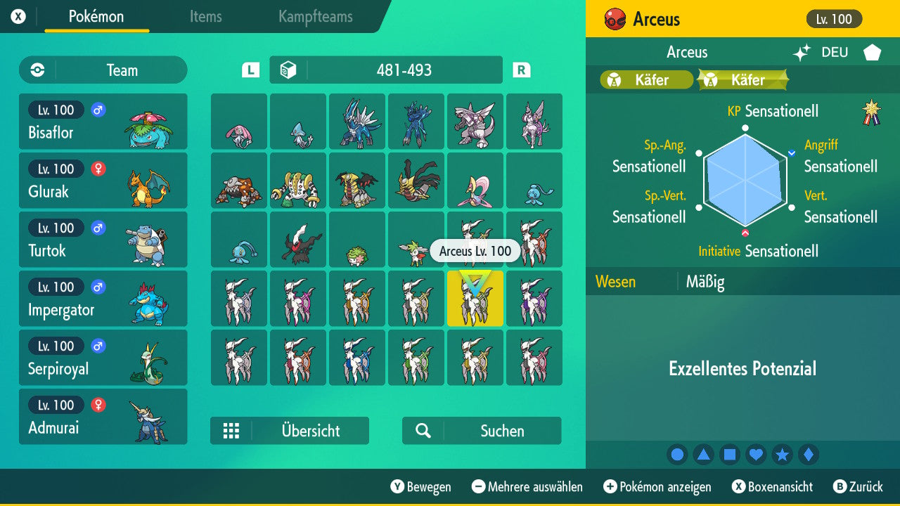 #493 Arceus Beetle PVP