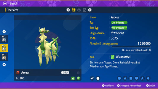 #493 Arceus Plant PVP