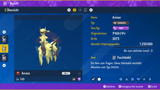 #493 Arceus Dark PVP