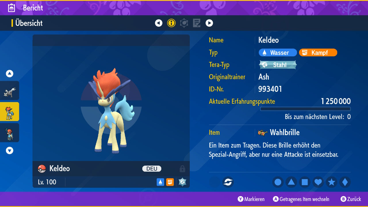 #647 Keldeo Standardform PVP