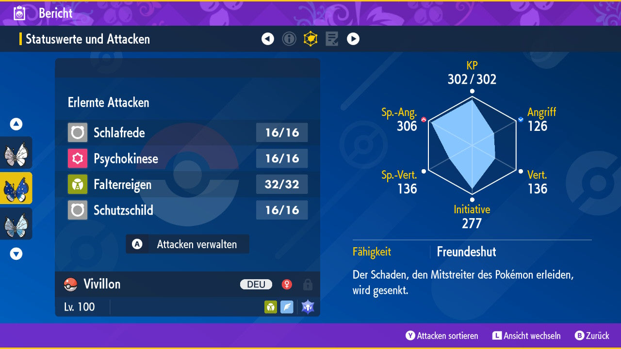 #666 Vivillon Schneefeldmuster PVP SV