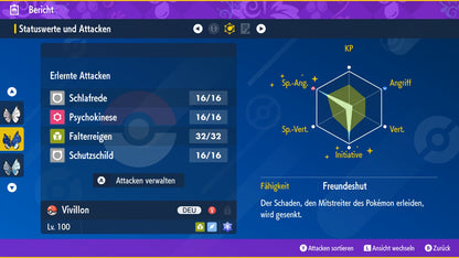 #666 Vivillon Schneefeldmuster PVP SV