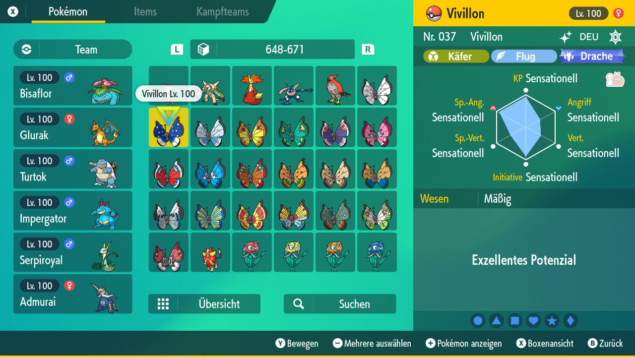 #666 Vivillon Schneefeldmuster PVP SV
