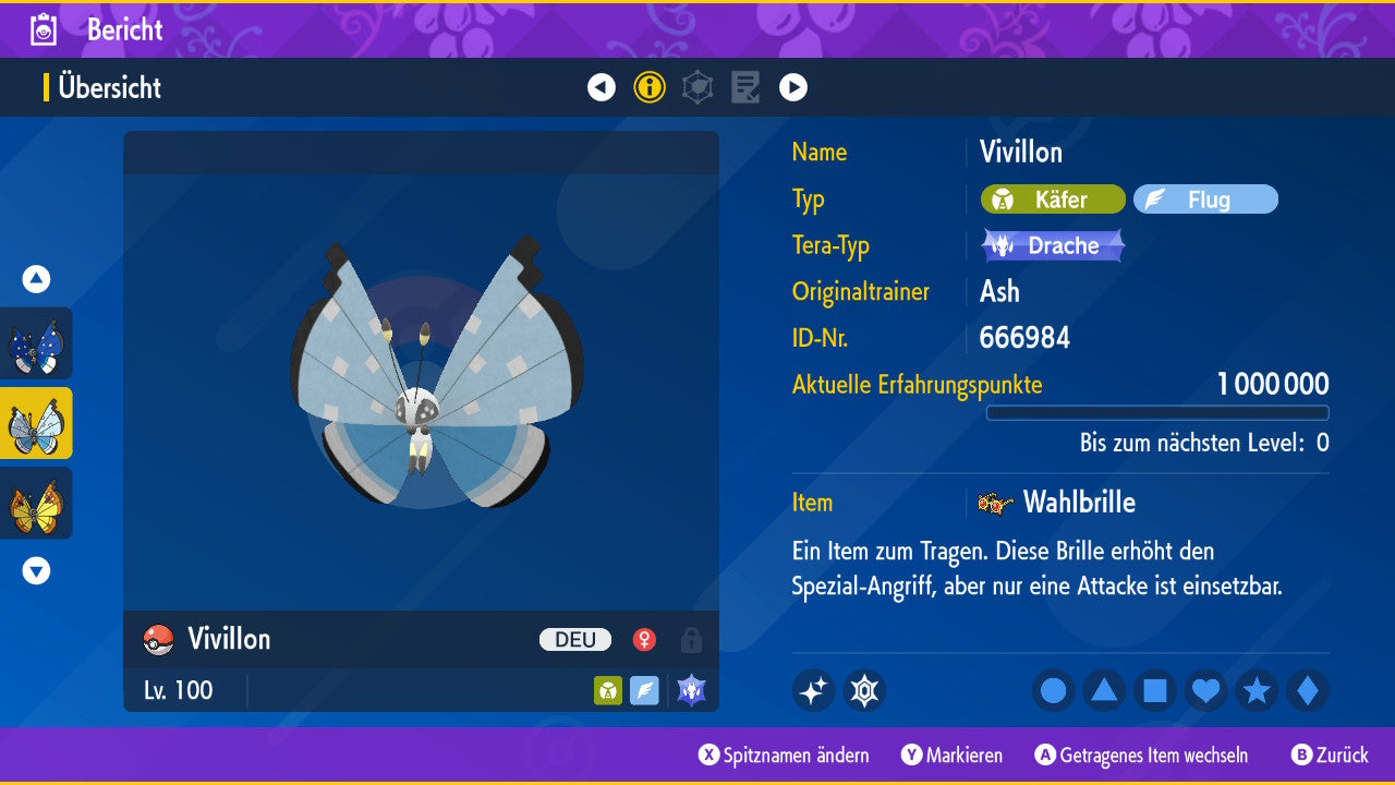 #666 Vivillon Flockenmuster PVP SV