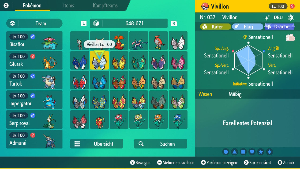 #666 Vivillon Flockenmuster PVP SV