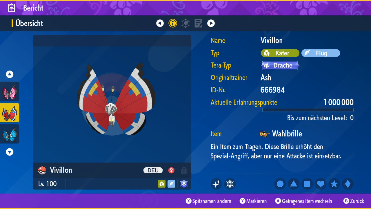 #666 Vivillon Blumenmeermuster PVP SV