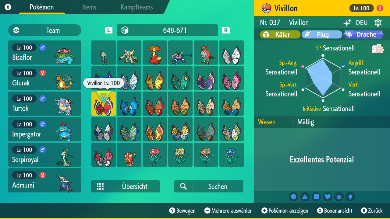 #666 Vivillon Blumenmeermuster PVP SV