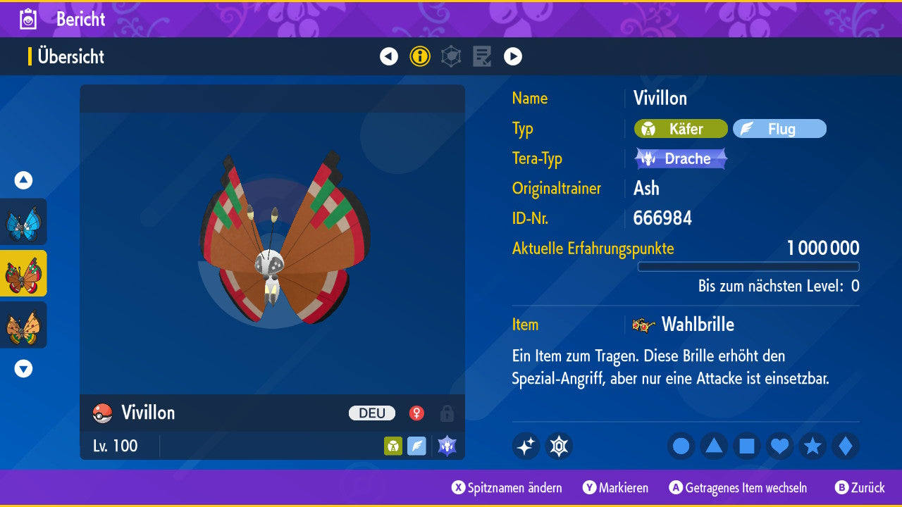 #666 Vivillon Archipelmuster PVP SV