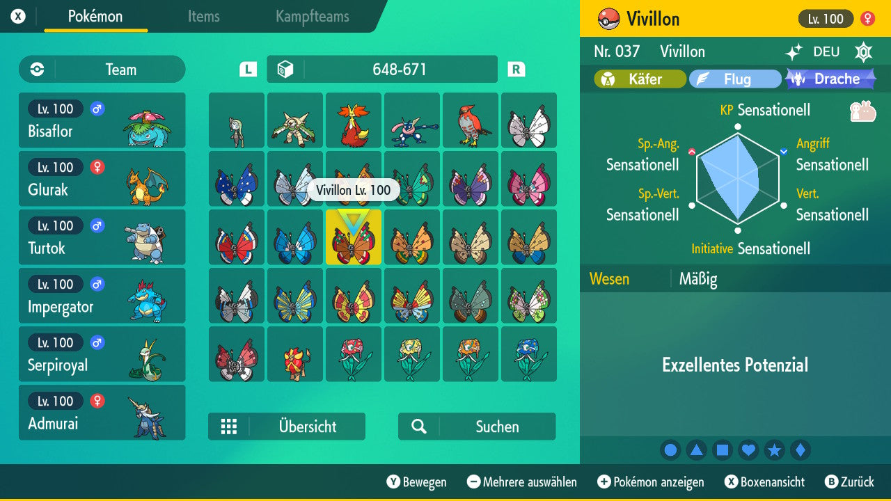 #666 Vivillon Archipelmuster PVP SV