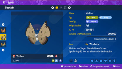 #666 Vivillon Sandmuster PVP SV