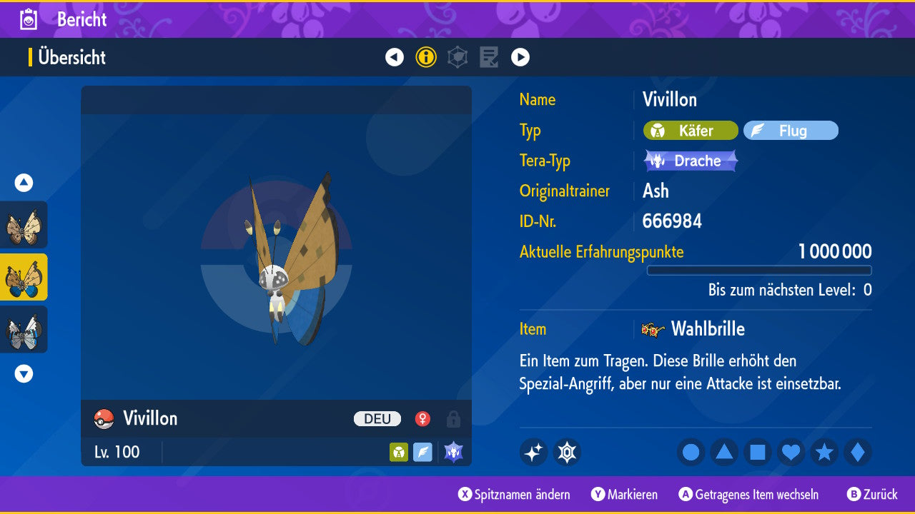 #666 Vivillon Flussdeltamuster PVP SV