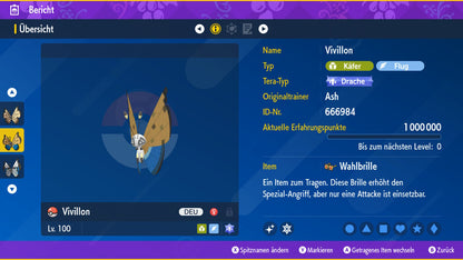 #666 Vivillon Flussdeltamuster PVP SV