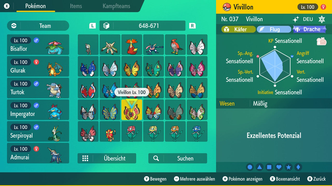 #666 Vivillon Sonnenmuster PVP SV