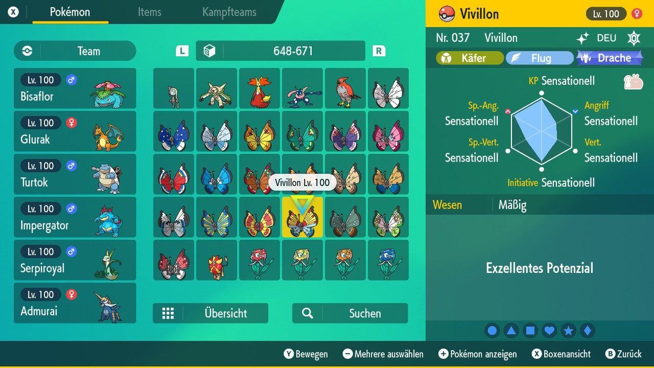 #666 Vivillon Ozeanmuster PVP SV