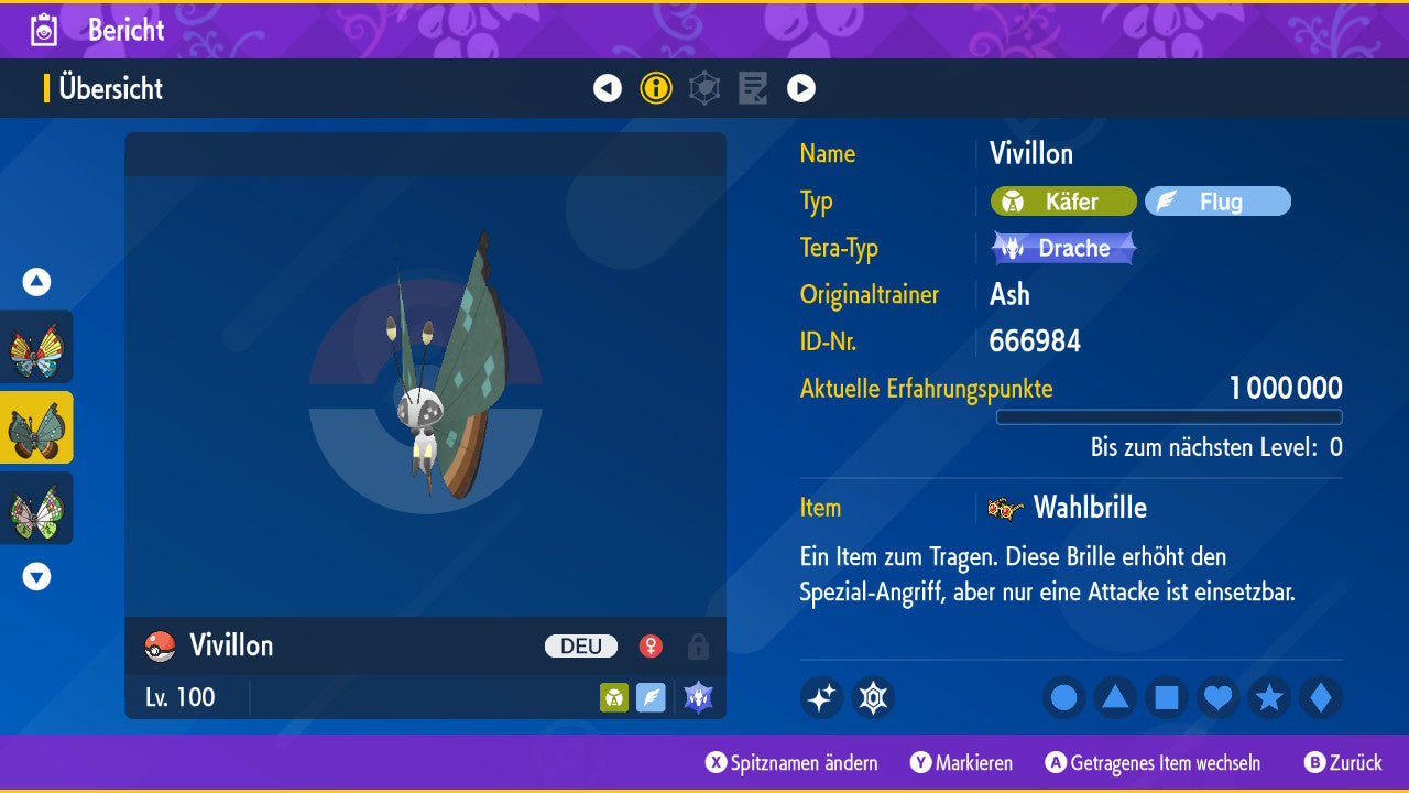 #666 Vivillon Dschungelmuster PVP SV