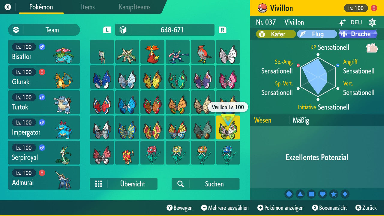 #666 Vivillon Fantasy Pattern PVP
