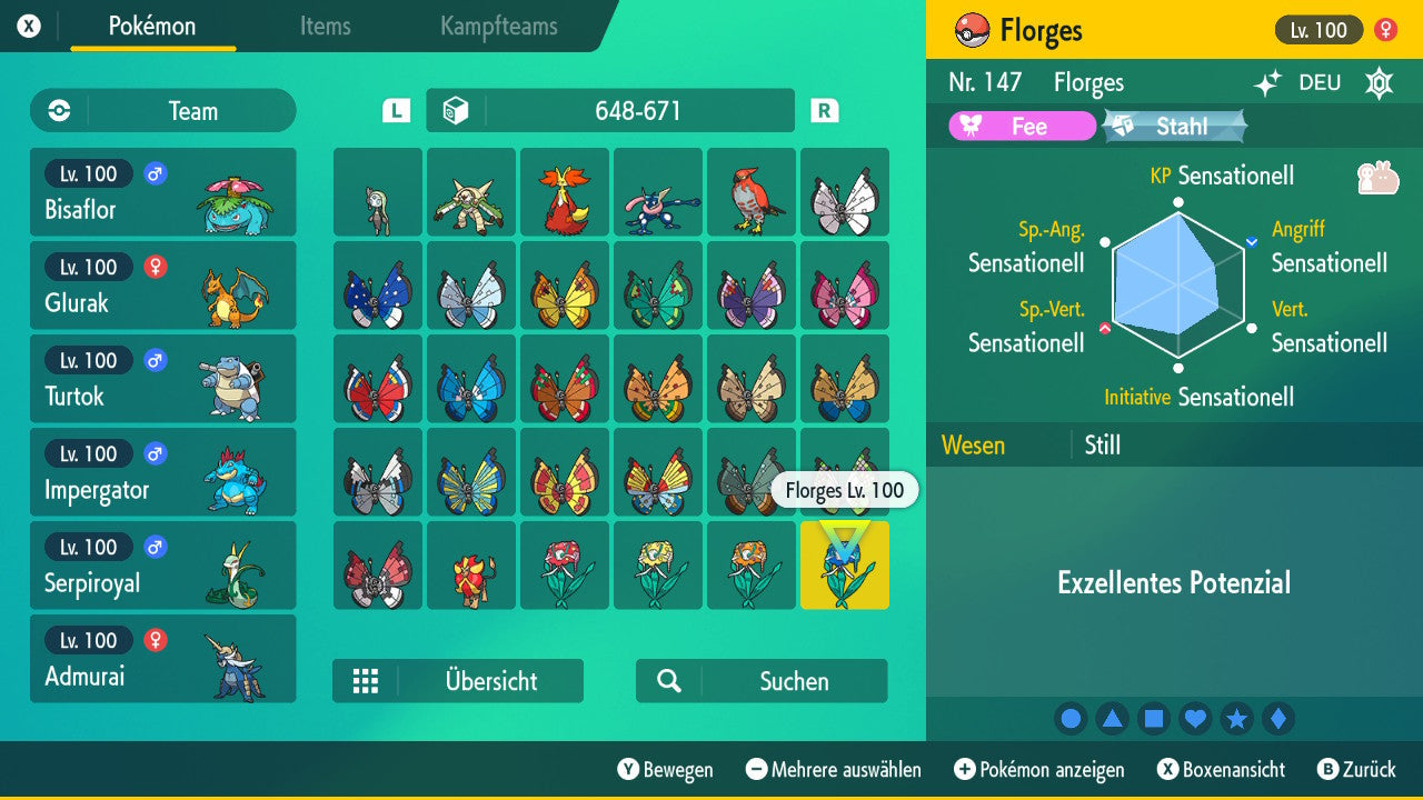 #671 Florges Blaublütler PVP SV