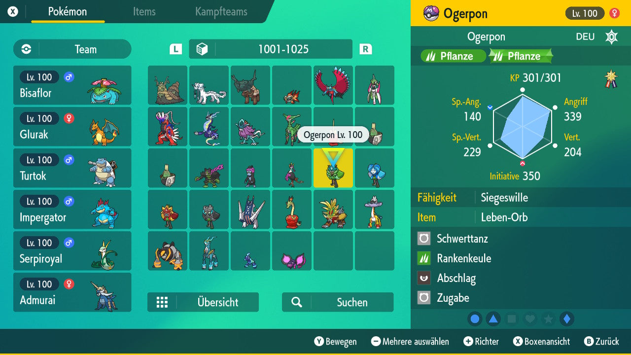 #1017 Ogrepon Turquoise Mask PVP