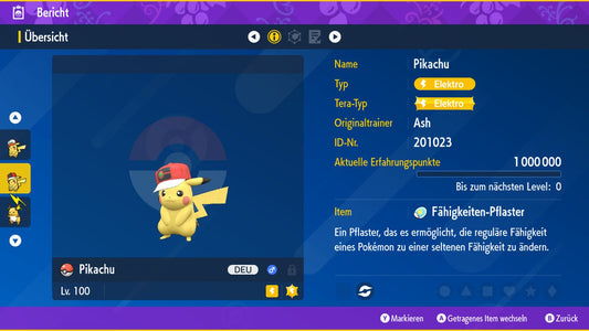 #25 Pikachu Weltreise-Kappe