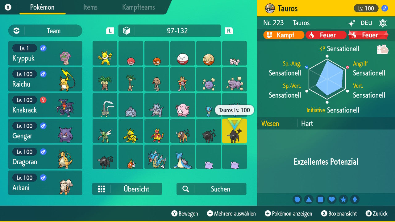 #128 Tauros-Paldea Flammenvariante