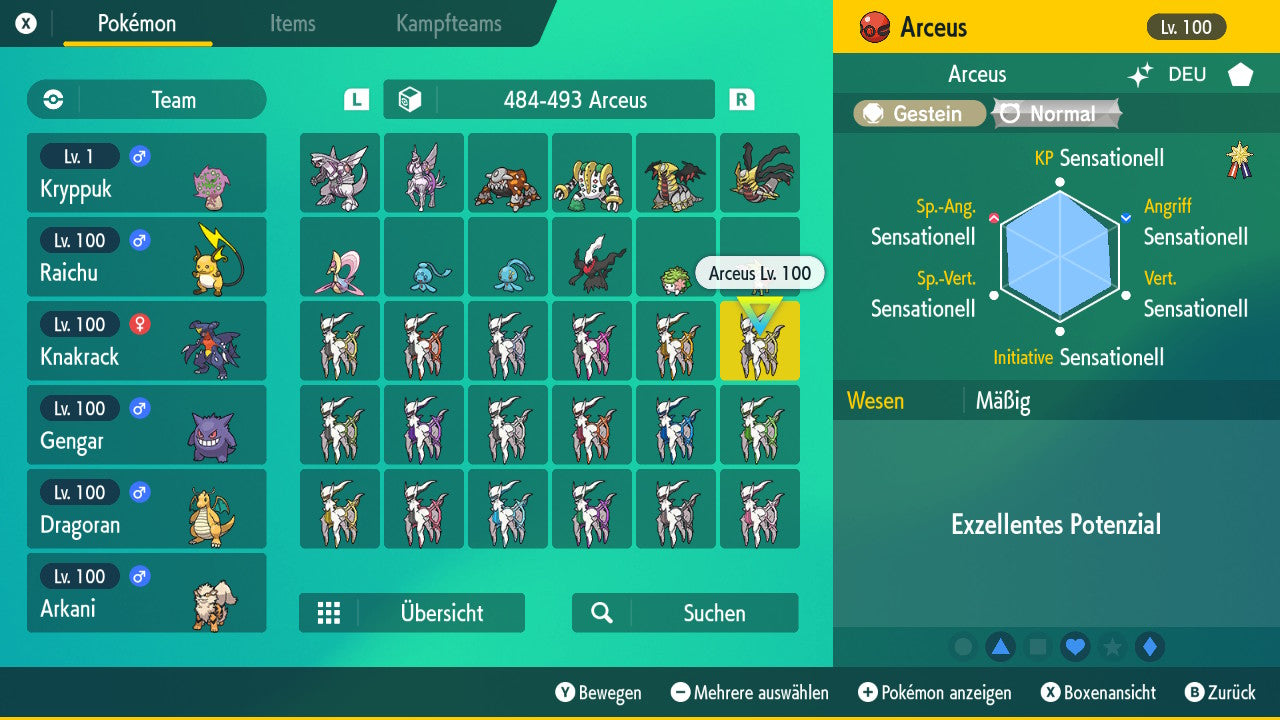 #493 Arceus Gestein