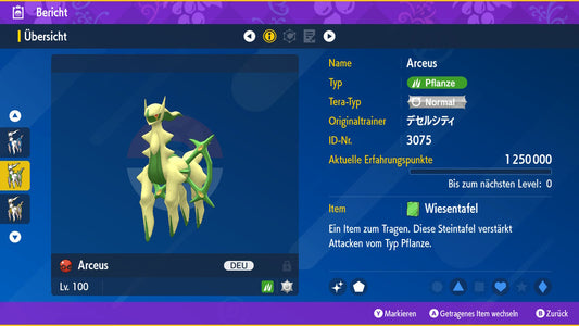 #493 Arceus Pflanze