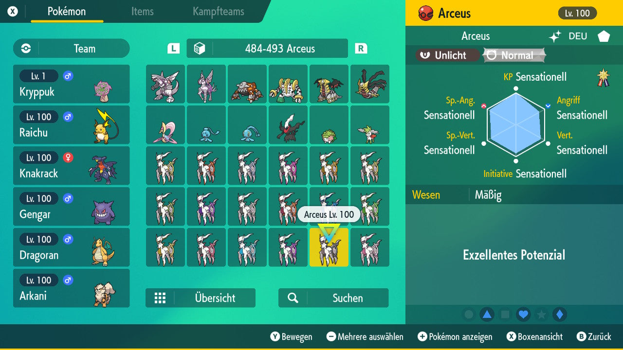 #493 Arceus Unlicht