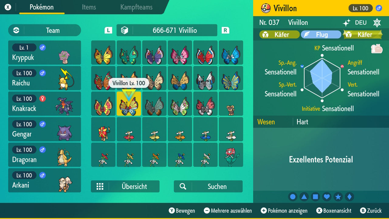#666 Motif océan Vivillon