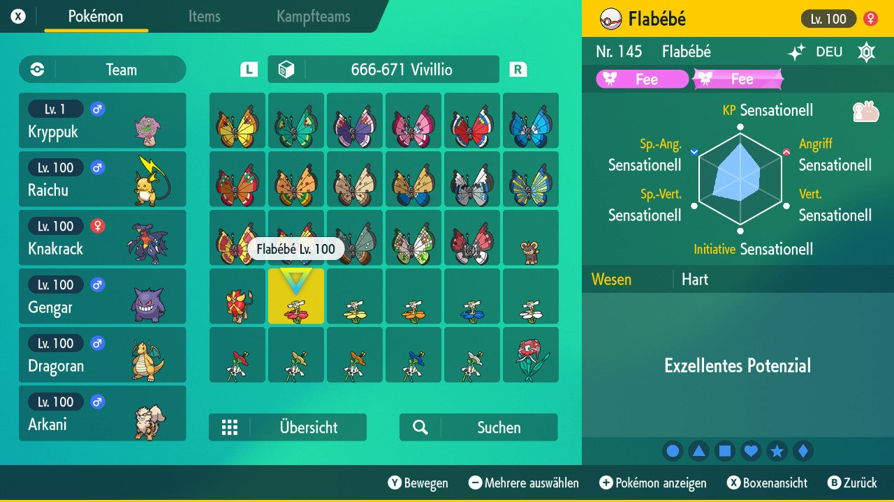 #669 Flabébé Rotblütler